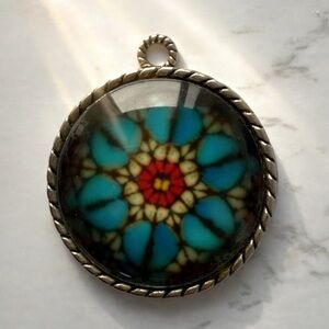 Vintage Boho Mandala Pendant Necklace Charm